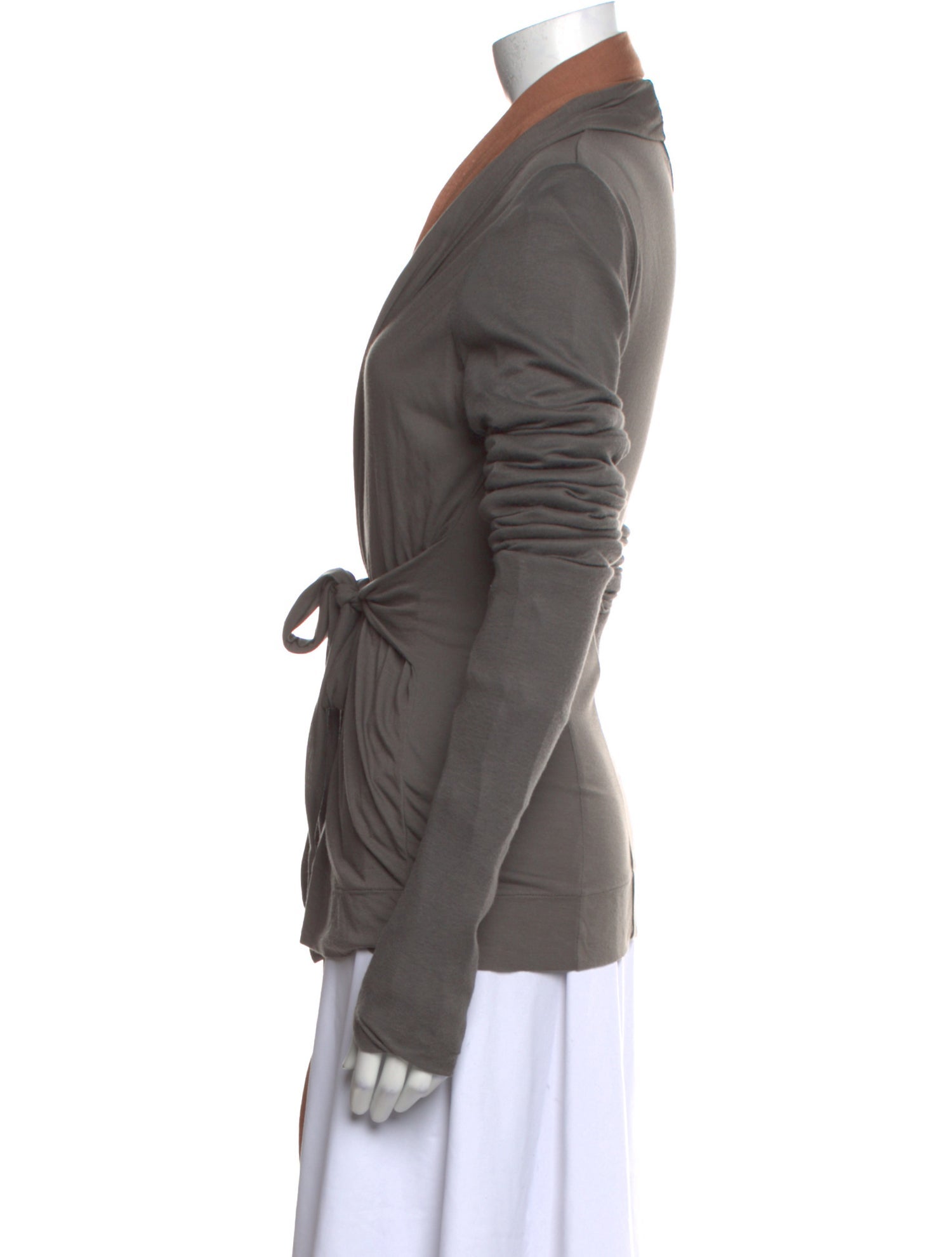 Rick Owens Lilies V-Neck Long Sleeve Blouse