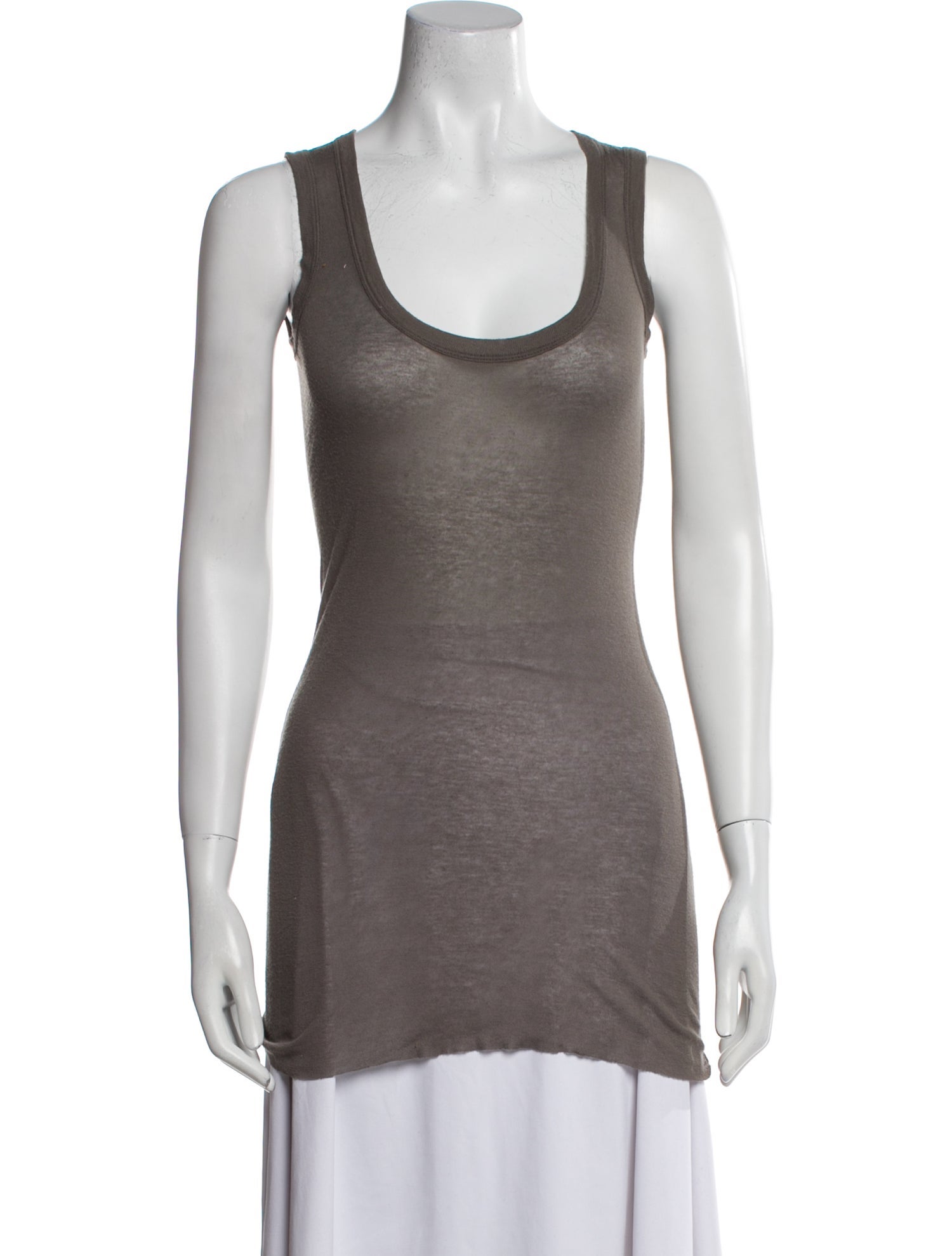 Rick Owens Lilies Scoop Neck Sleeveless Top