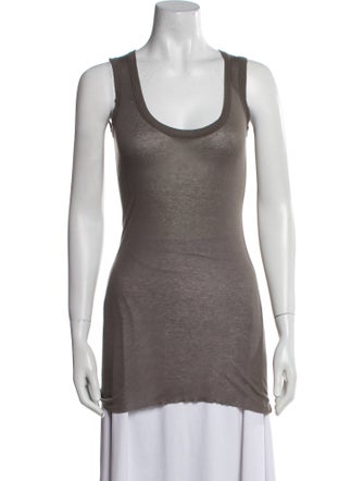 Rick Owens Lilies Scoop Neck Sleeveless Top