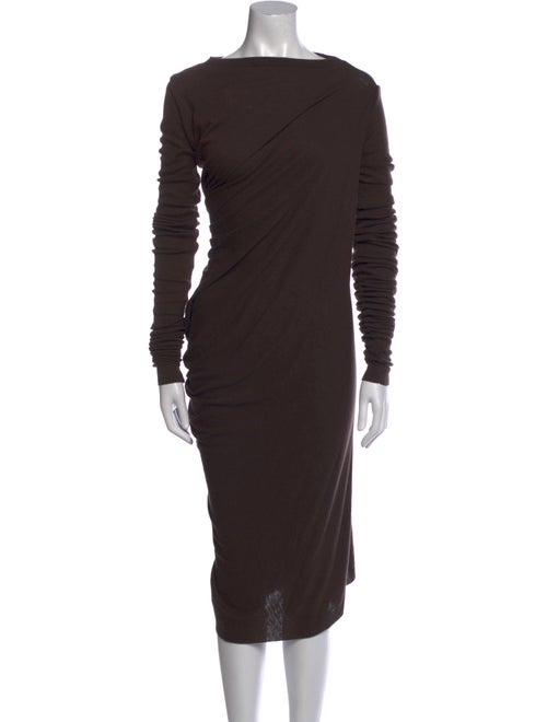 Rick Owens Bateau Neckline Midi Length Dress