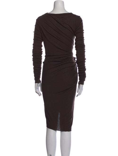 Rick Owens Bateau Neckline Midi Length Dress