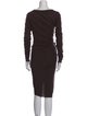 Rick Owens Bateau Neckline Midi Length Dress