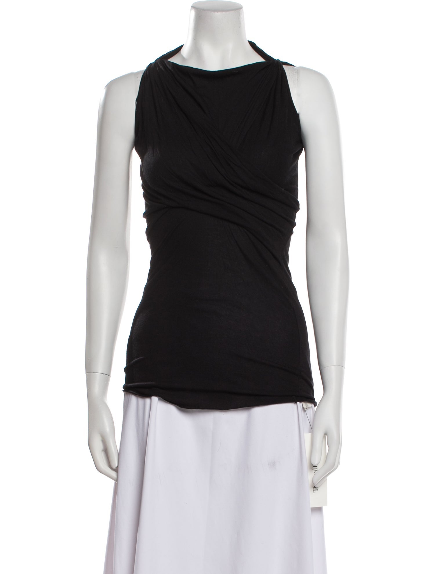 Rick Owens Lilies Cowl Neck Sleeveless Top