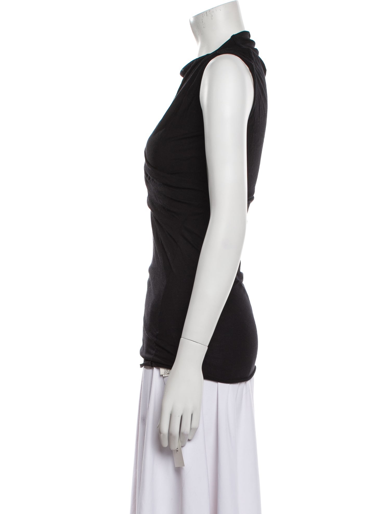 Rick Owens Lilies Cowl Neck Sleeveless Top
