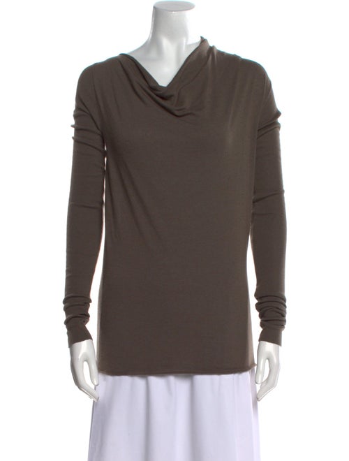Rick Owens Lilies Cowl Neck Long Sleeve Top