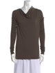 Rick Owens Lilies Cowl Neck Long Sleeve Top