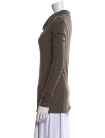 Rick Owens Lilies Cowl Neck Long Sleeve Top