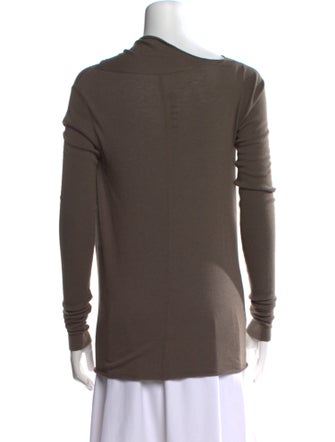 Rick Owens Lilies Cowl Neck Long Sleeve Top