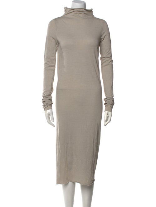 Rick Owens Lilies Turtleneck Midi Length Dress