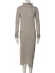 Rick Owens Lilies Turtleneck Midi Length Dress