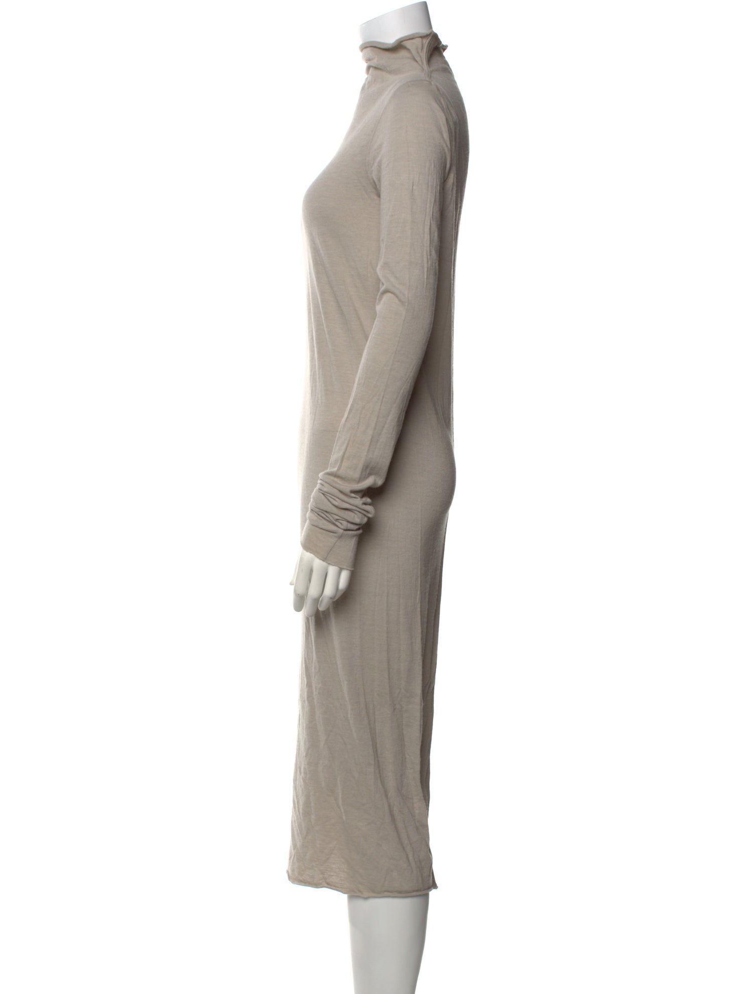 Rick Owens Lilies Turtleneck Midi Length Dress