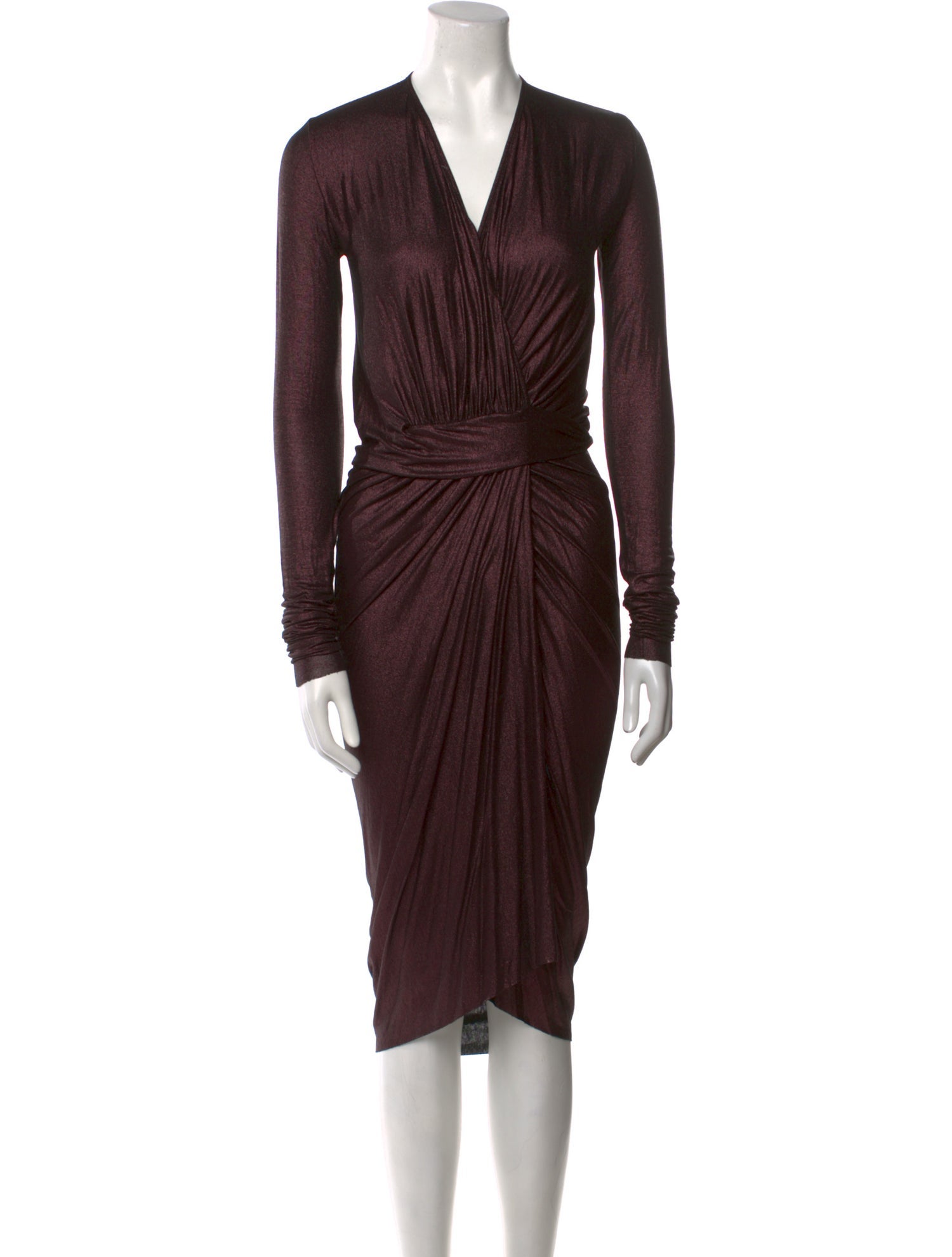 Rick Owens Lilies V-Neck Midi Length Dress