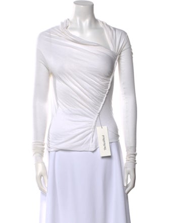 Rick Owens Lilies Cowl Neck Long Sleeve Top