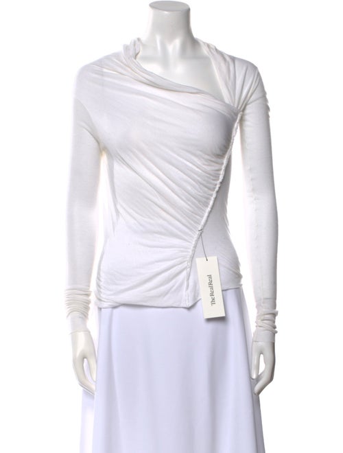 Rick Owens Lilies Cowl Neck Long Sleeve Top