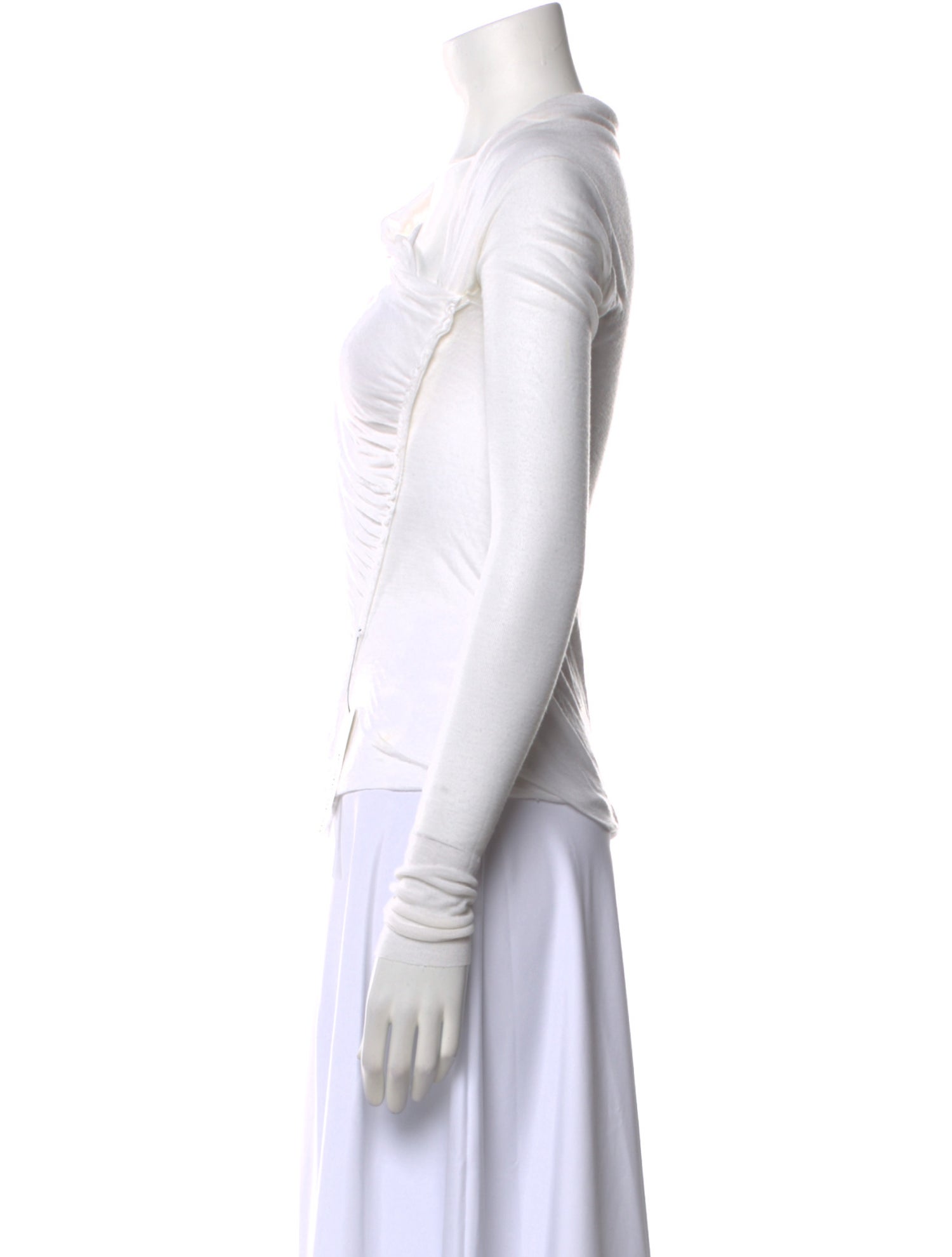 Rick Owens Lilies Cowl Neck Long Sleeve Top