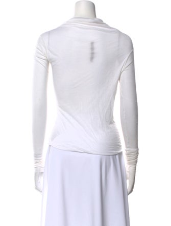 Rick Owens Lilies Cowl Neck Long Sleeve Top