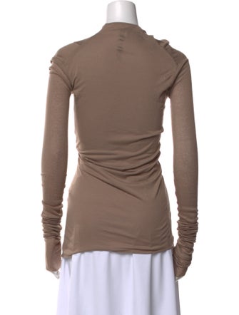Rick Owens Lilies Cowl Neck Long Sleeve Top
