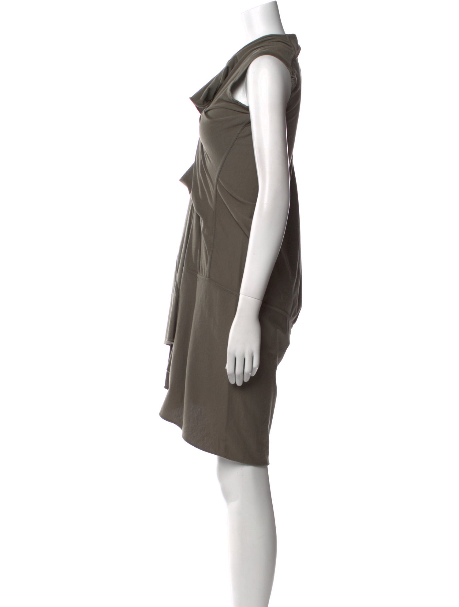 Rick Owens Lilies V-Neck Knee-Length Dress