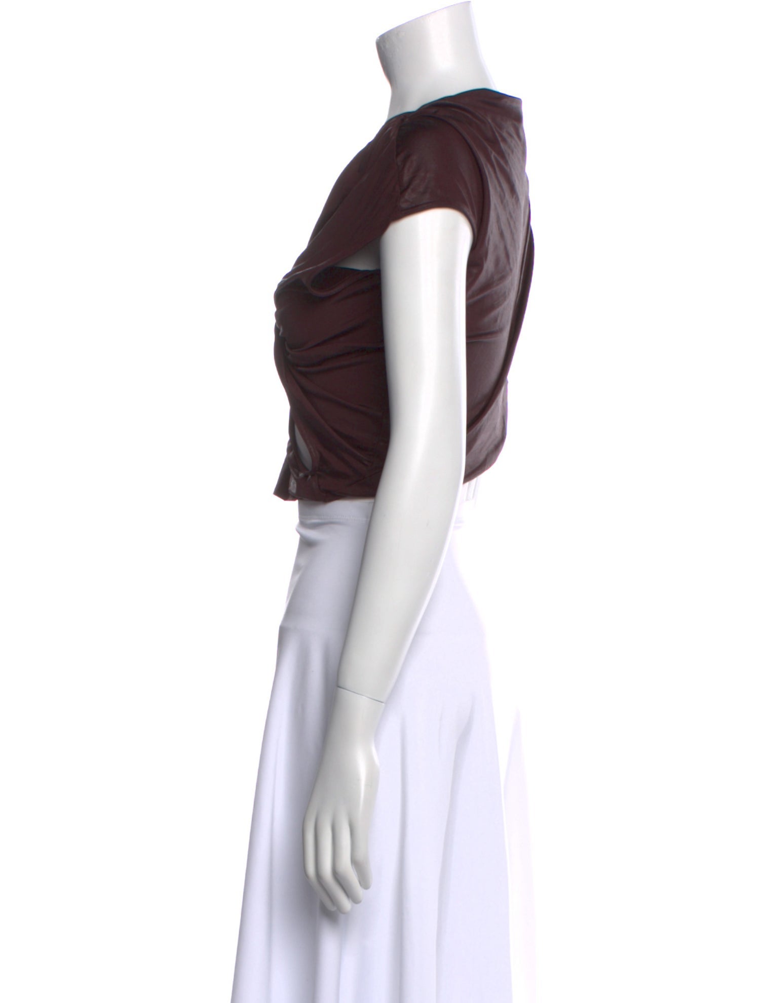 Rick Owens Lilies V-Neck Short Sleeve Crop Top w/ Tags