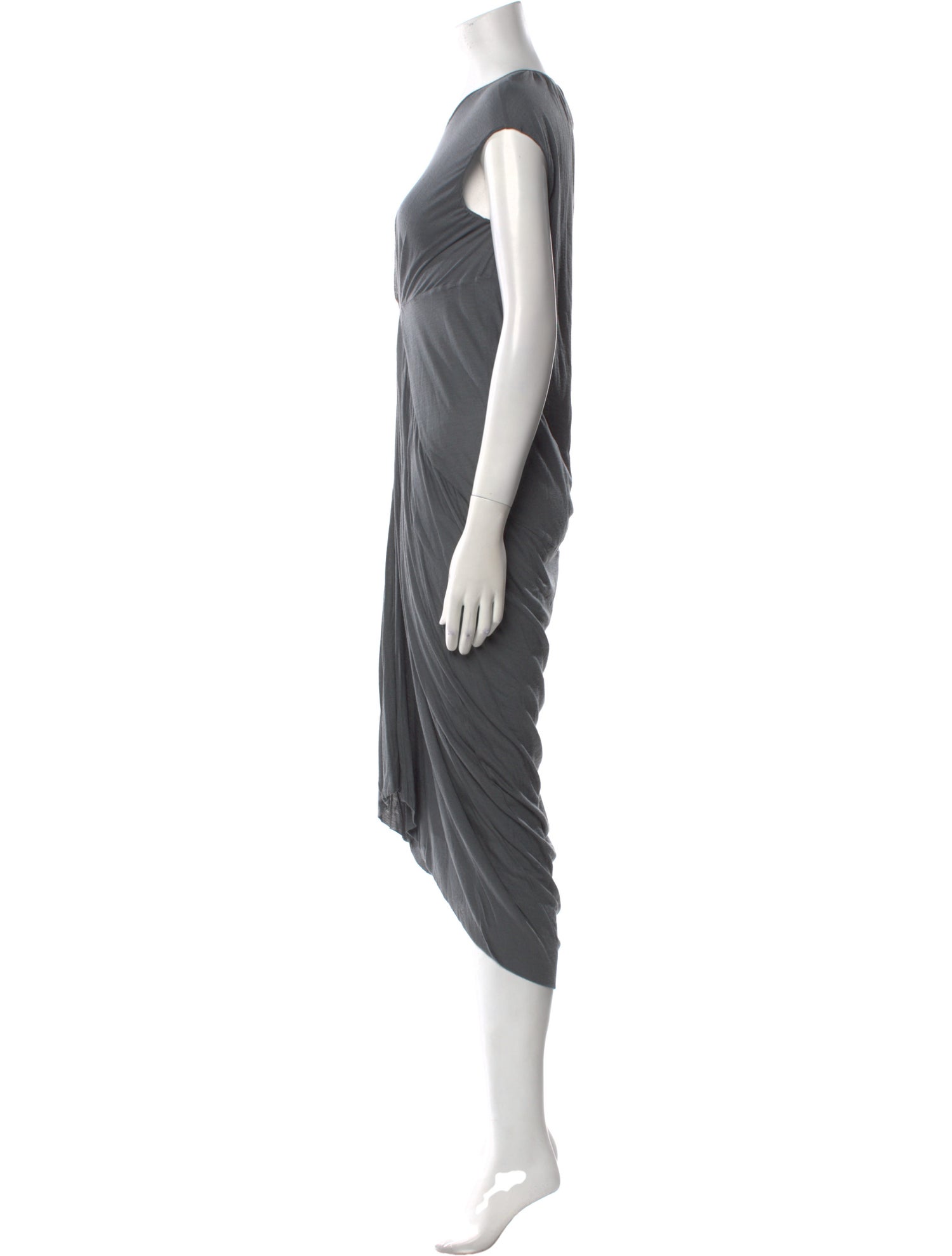 Rick Owens Lilies Crew Neck Long Dress