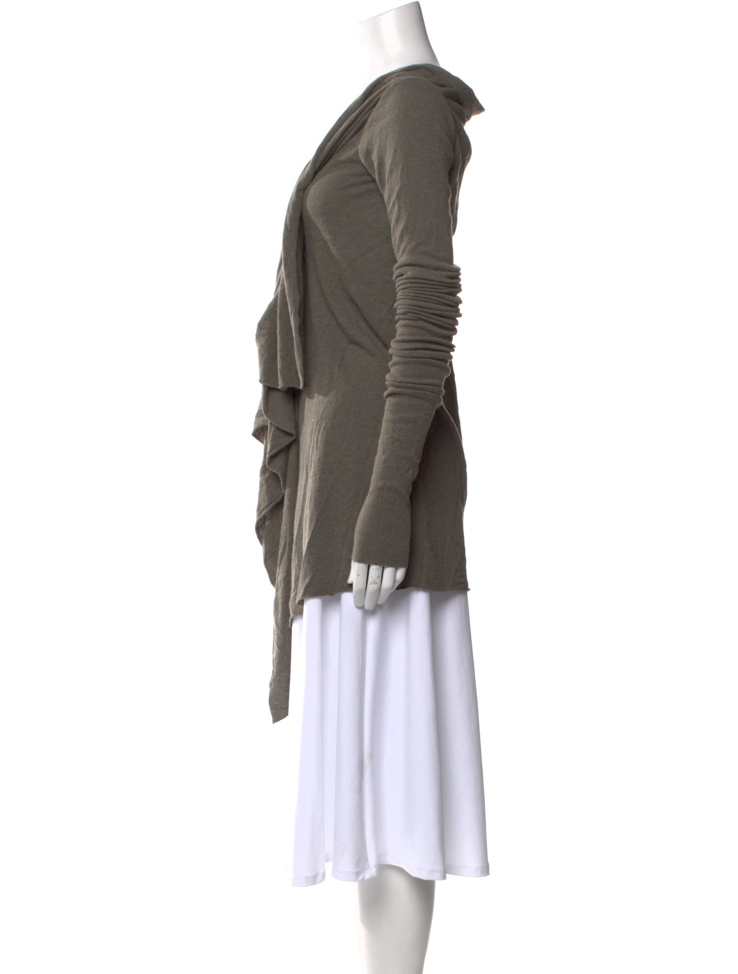 Rick Owens Lilies Square Neckline Long Sleeve Tunic