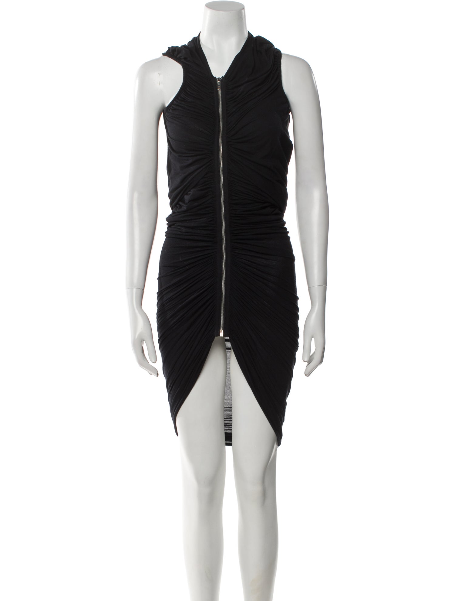 Rick Owens Lilies Cowl Neck Knee-Length Dress