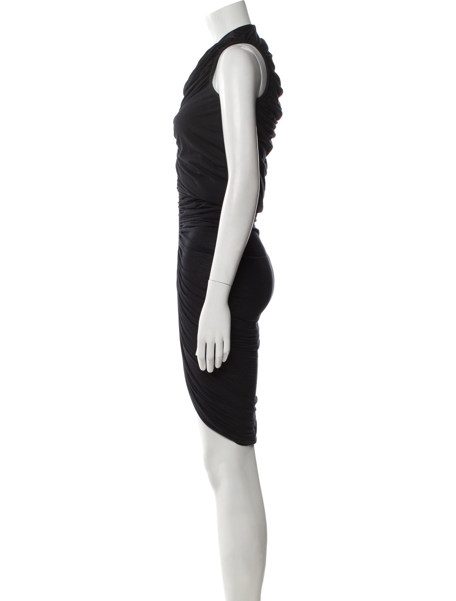 Rick Owens Lilies Cowl Neck Knee-Length Dress