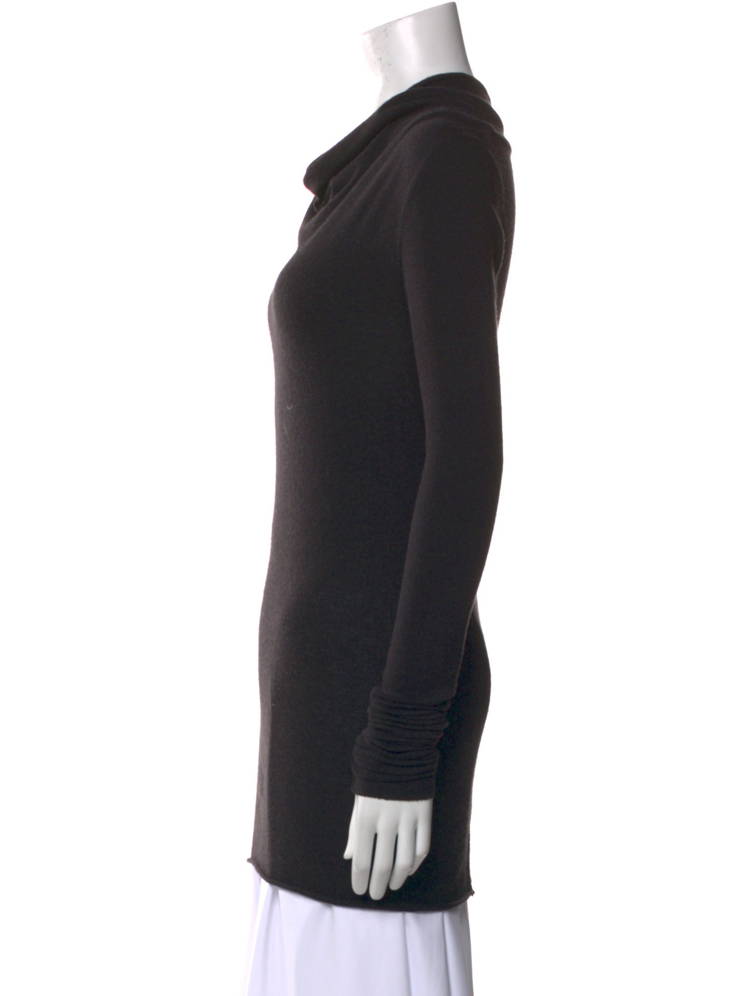 Rick Owens Lilies Cowl Neck Long Sleeve Tunic