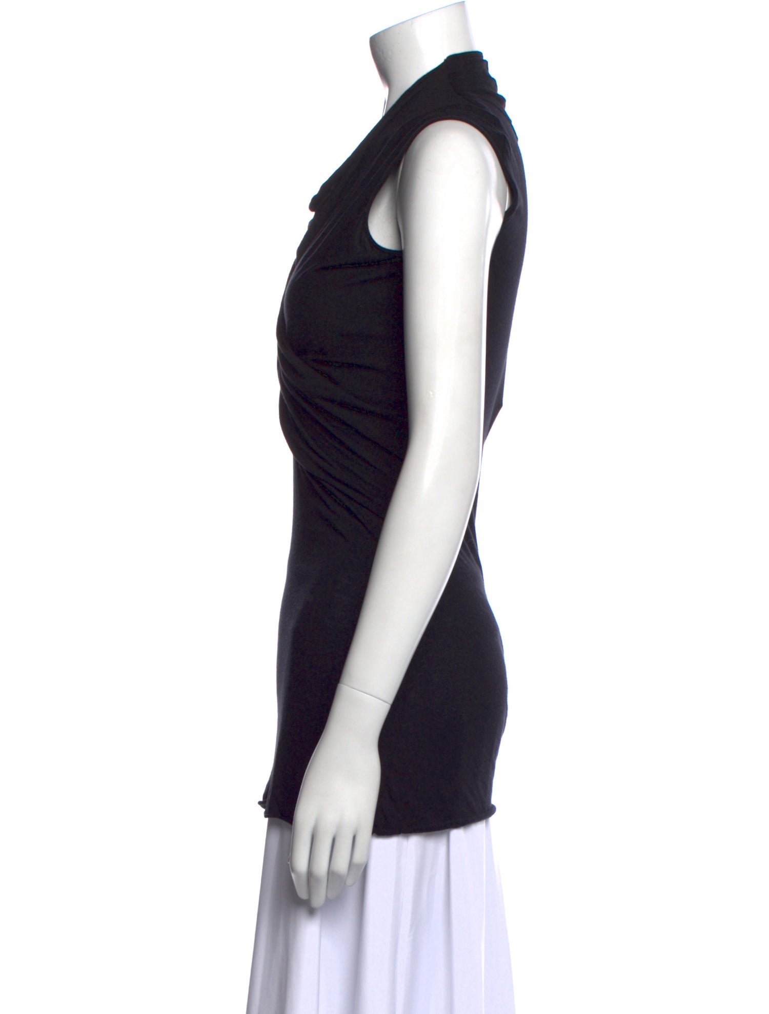 Rick Owens Lilies Cowl Neck Sleeveless Top
