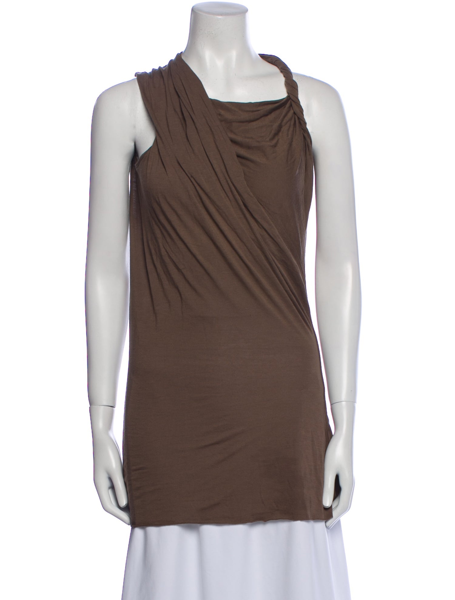 Rick Owens Lilies Cowl Neck Sleeveless Tunic