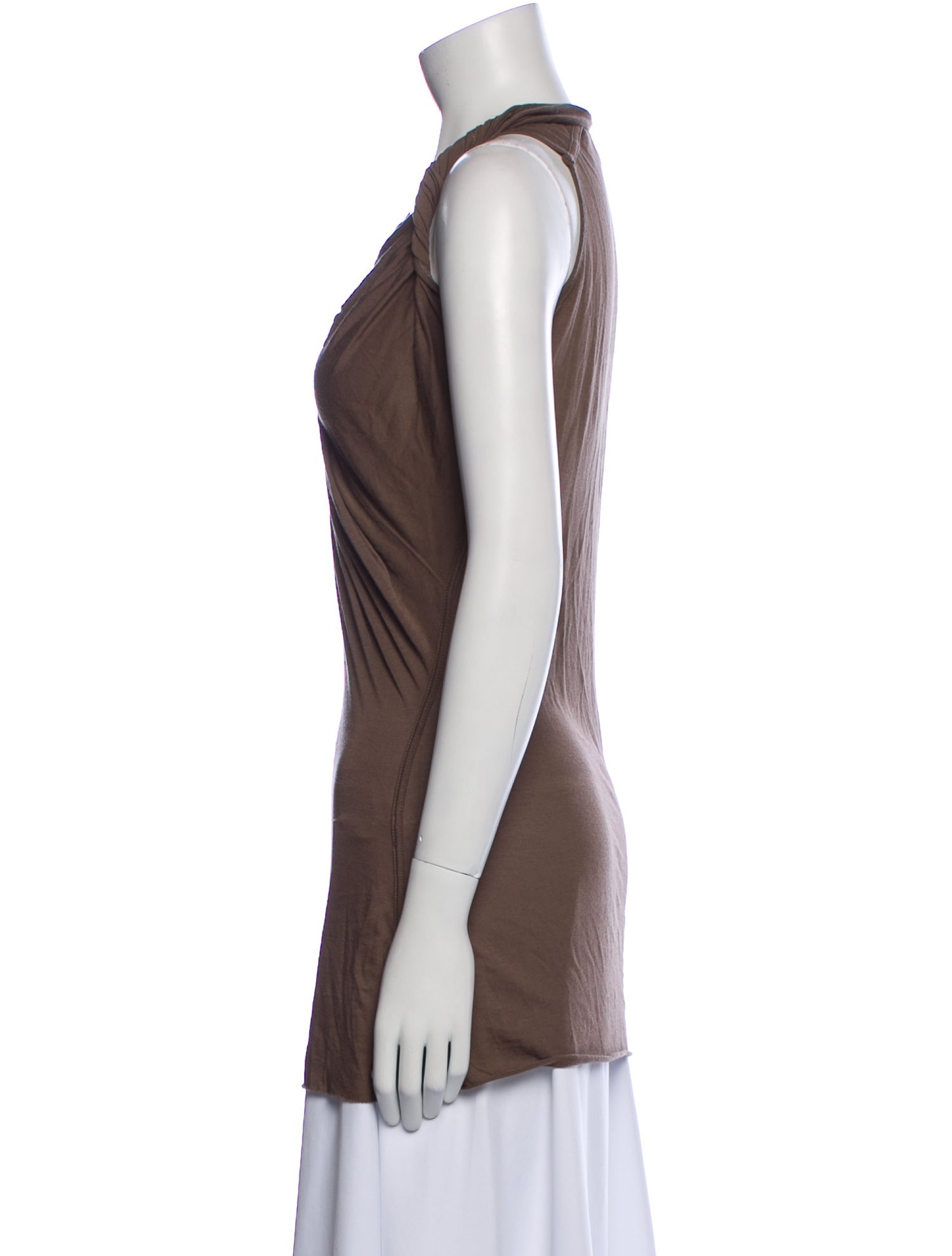 Rick Owens Lilies Cowl Neck Sleeveless Tunic