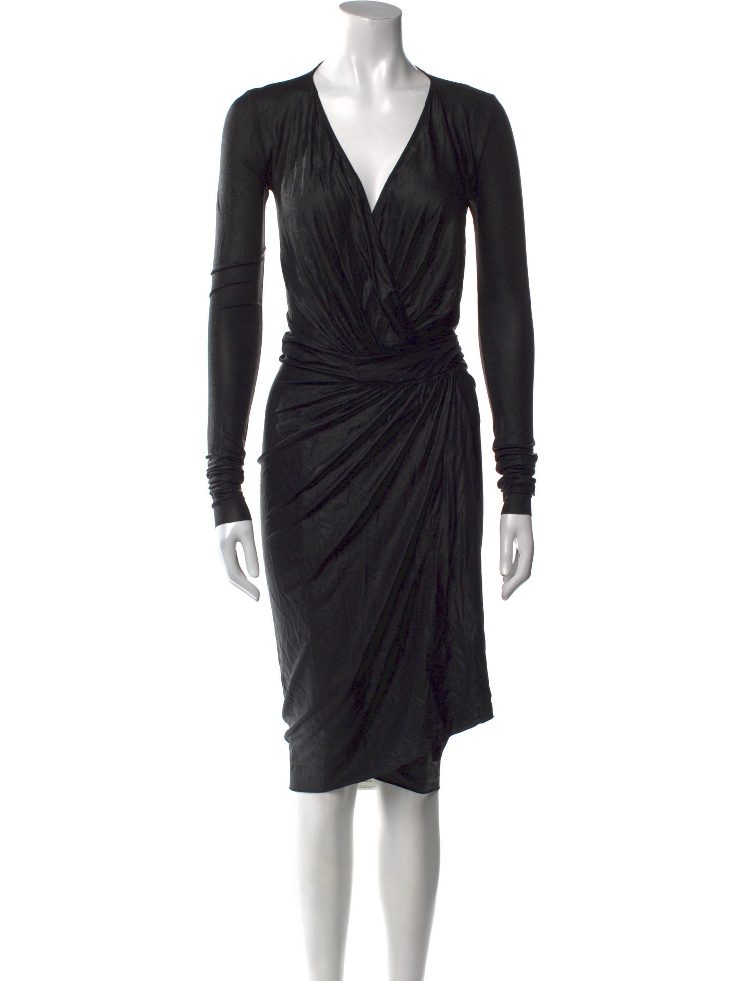 Rick Owens Lilies V-Neck Knee-Length Dress