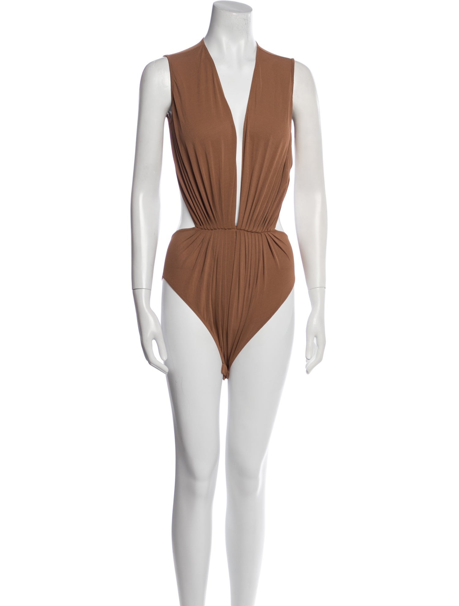 Rick Owens Lilies V-Neck Sleeveless Bodysuit