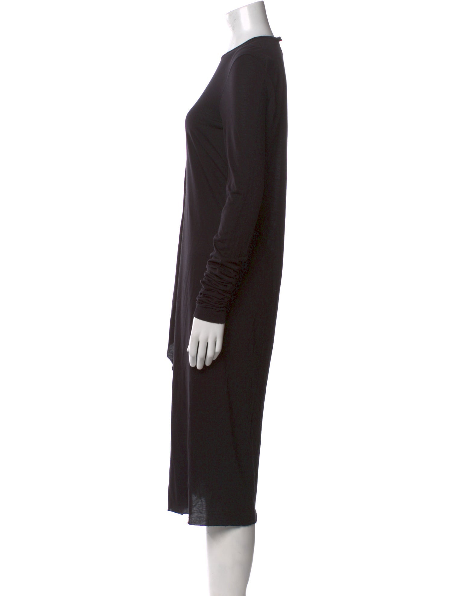 Rick Owens Lilies Crew Neck Midi Length Dress