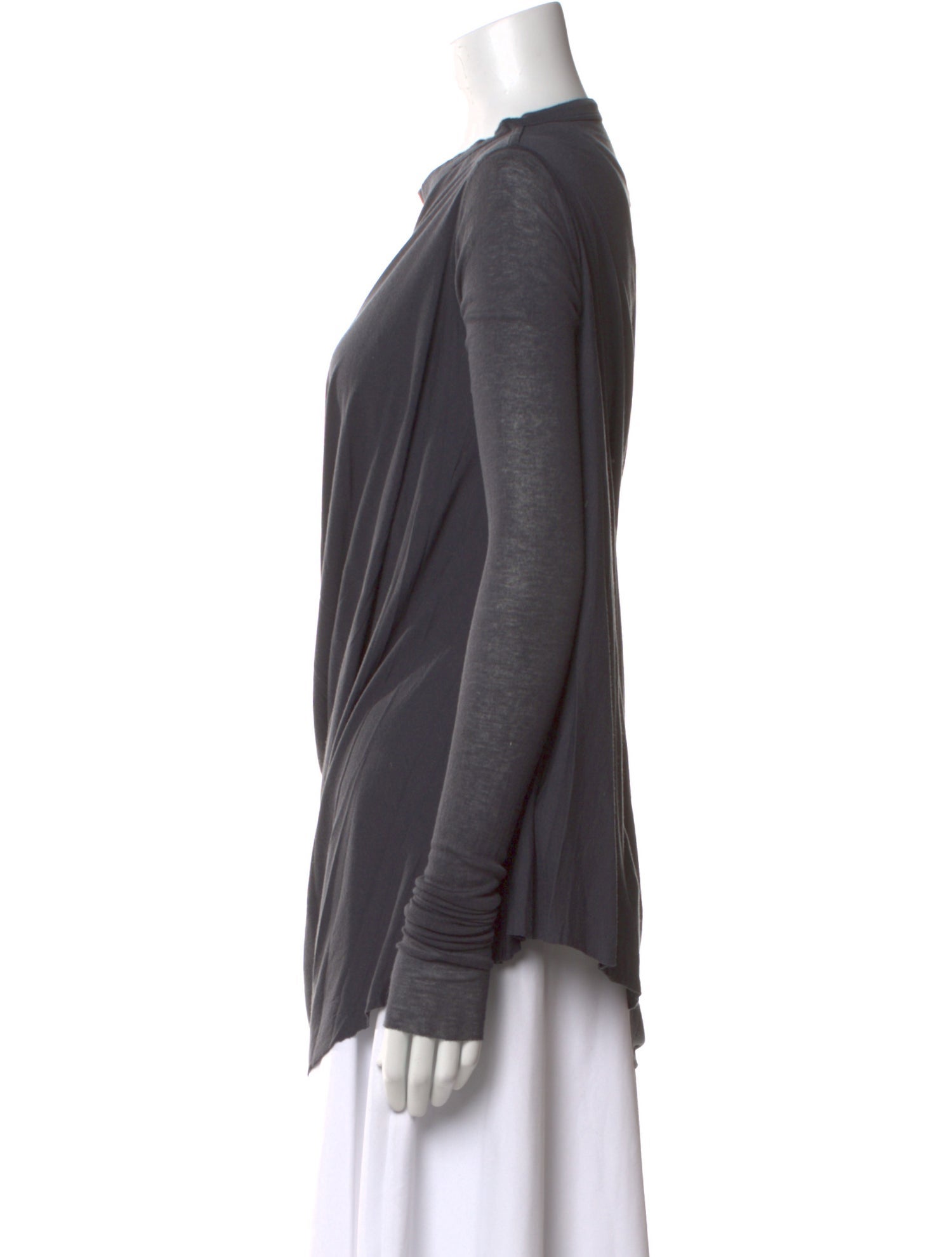 Rick Owens Lilies Cowl Neck Long Sleeve Tunic