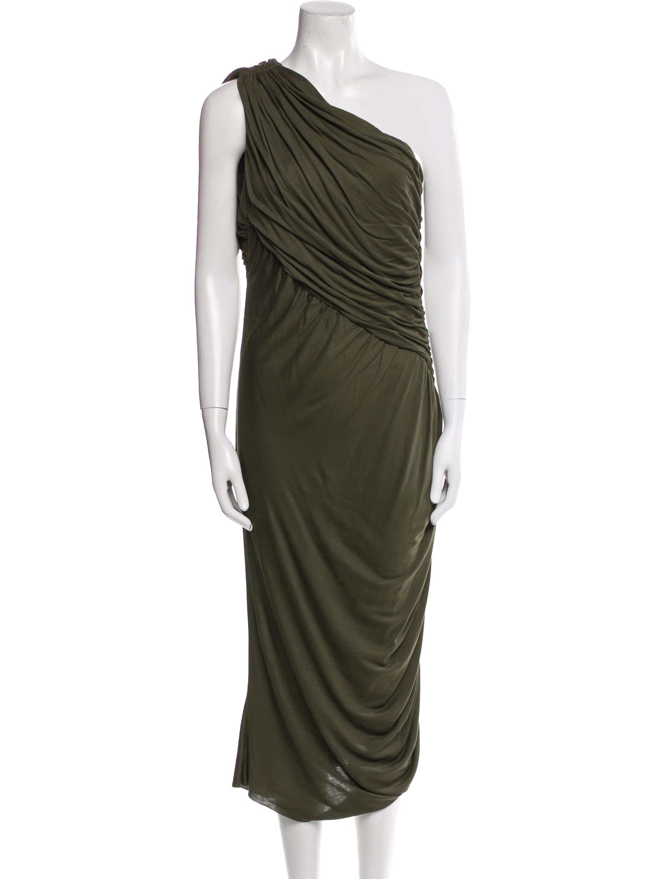 Rick Owens Lilies One-Shoulder Long Dress