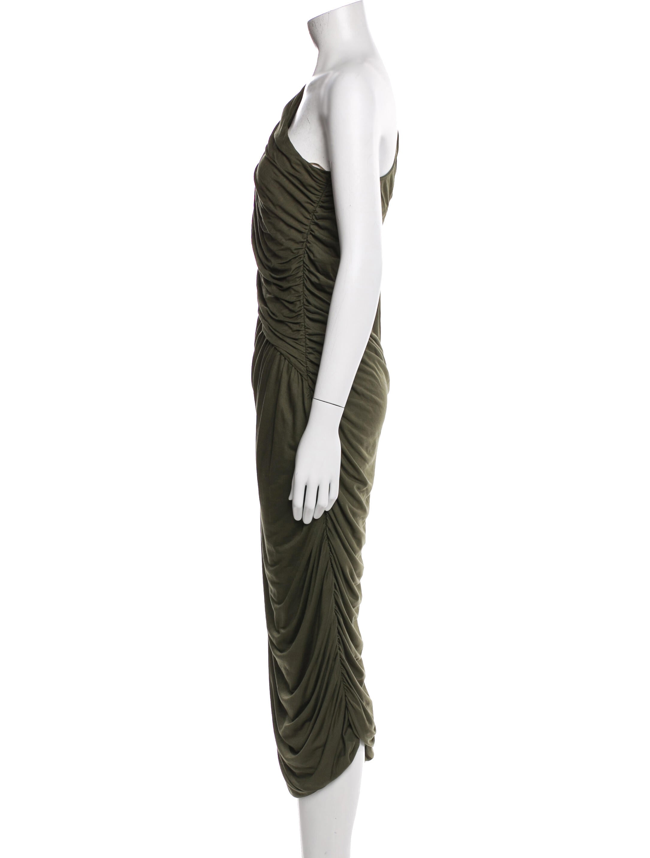 Rick Owens Lilies One-Shoulder Long Dress