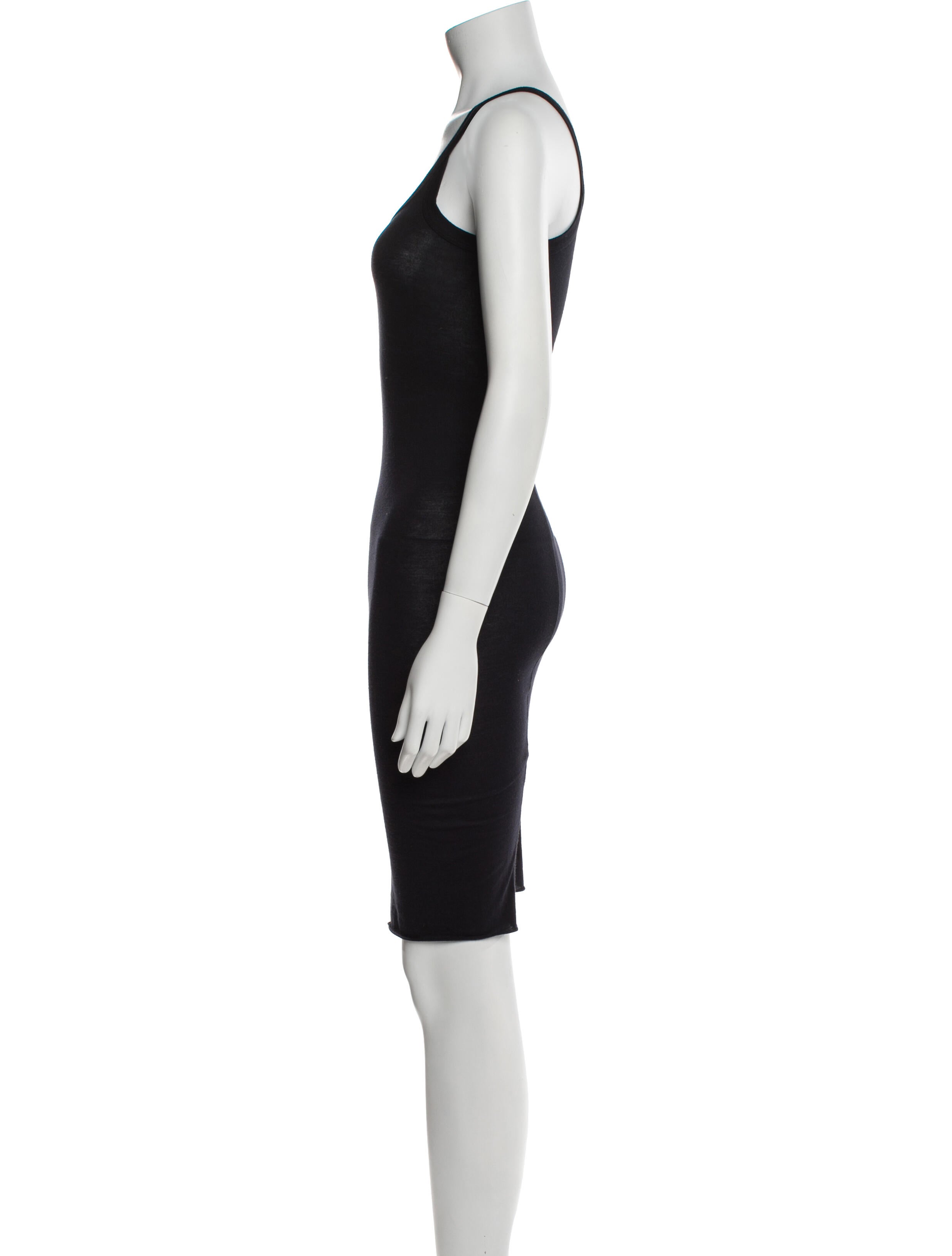 Rick Owens Lilies Scoop Neck Midi Length Dress