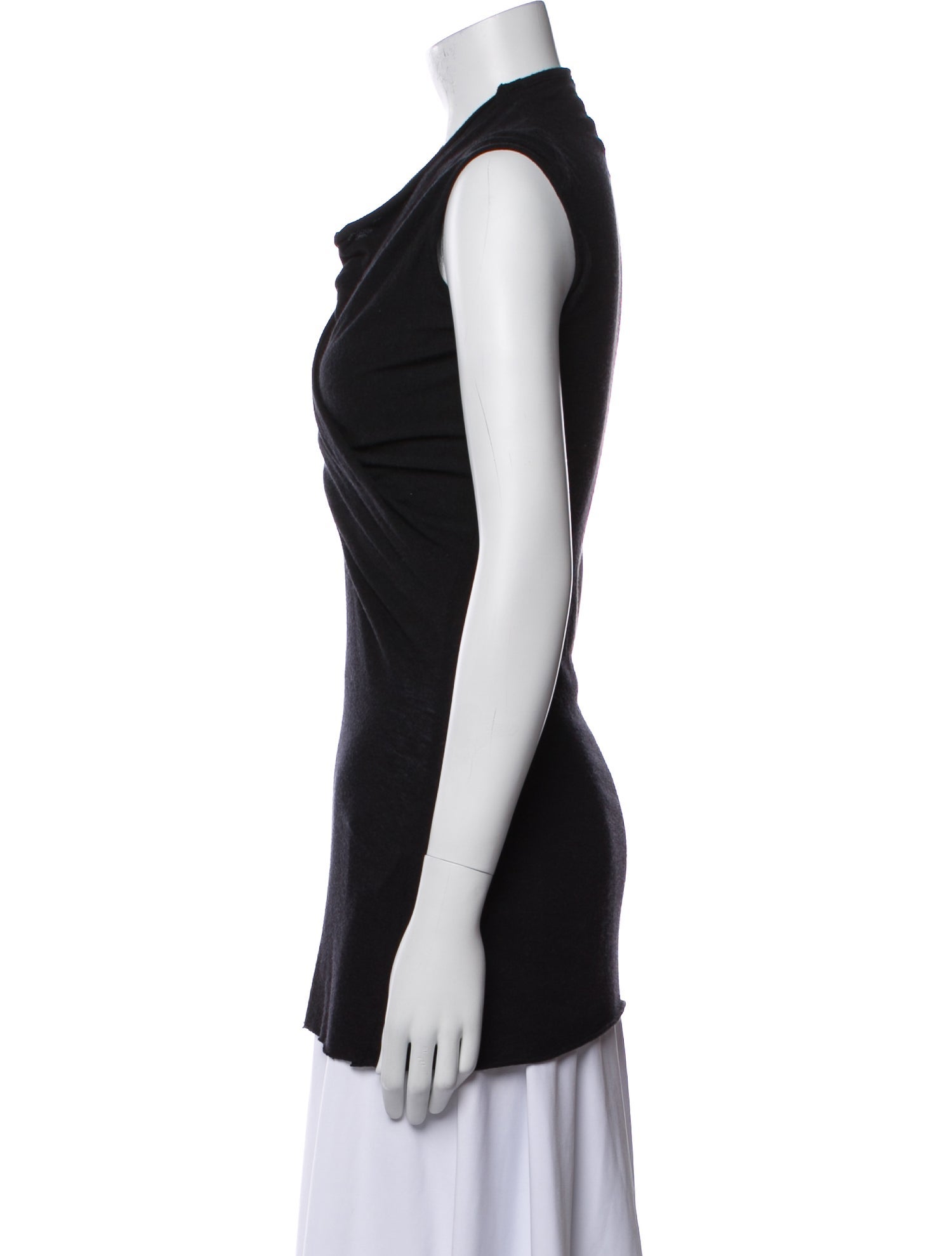 Rick Owens Lilies Cowl Neck Sleeveless Top