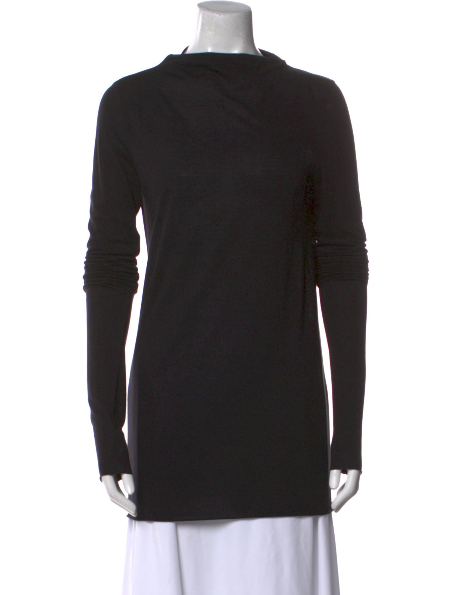Rick Owens Lilies Mock Neck Long Sleeve Tunic