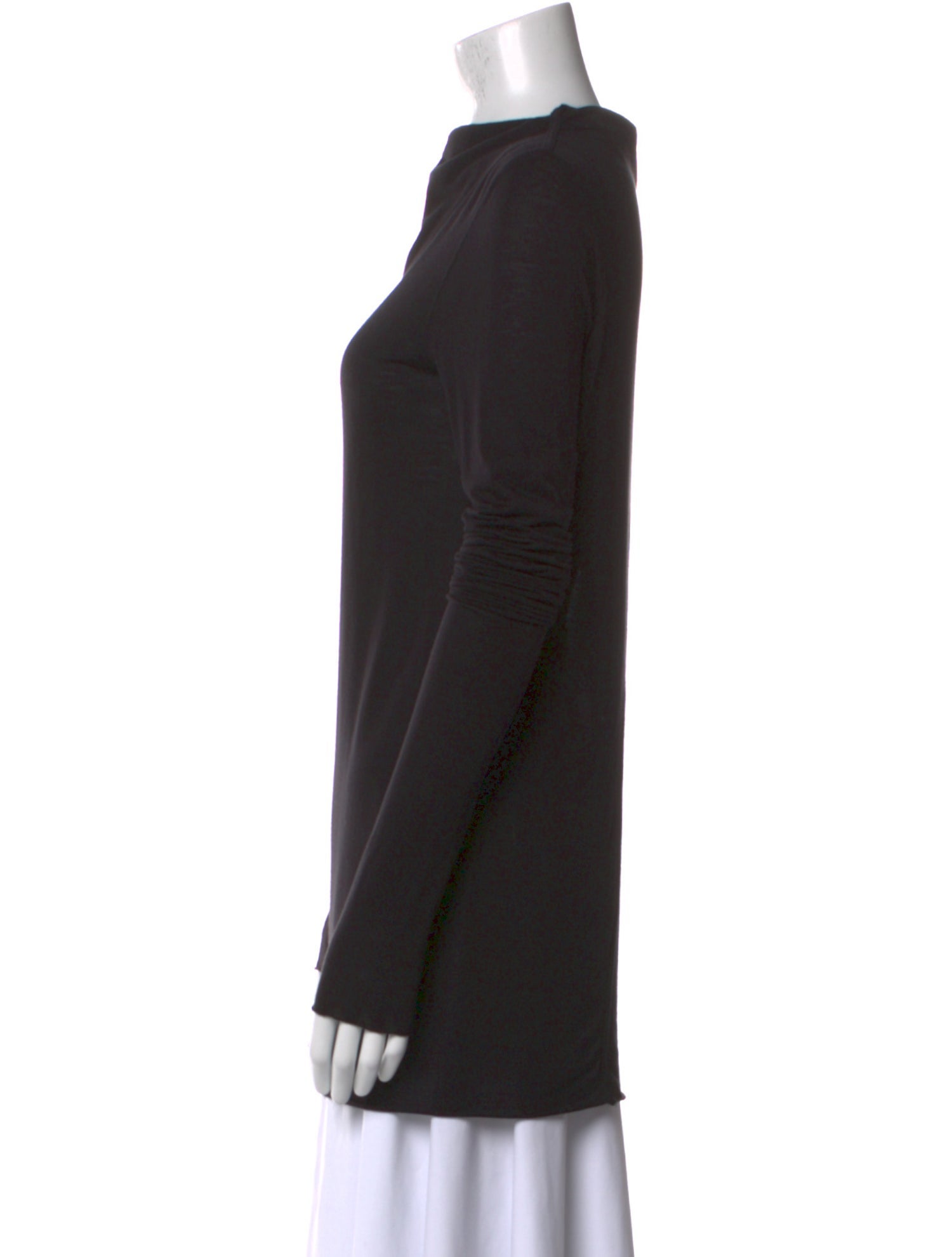 Rick Owens Lilies Mock Neck Long Sleeve Tunic