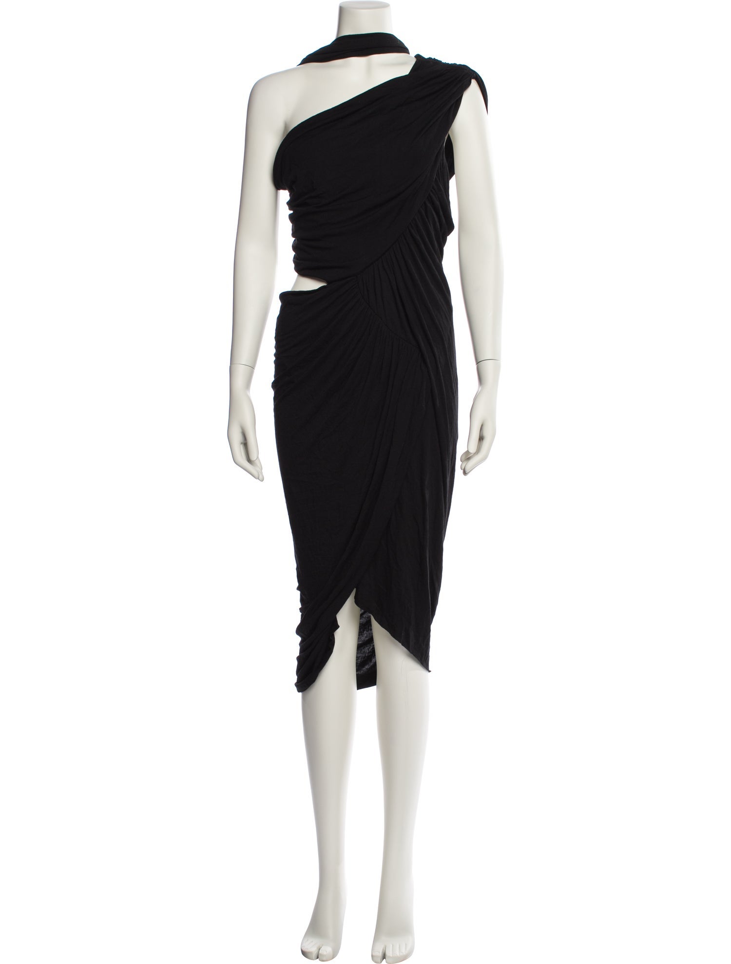 Rick Owens Lilies One-Shoulder Midi Length Dress