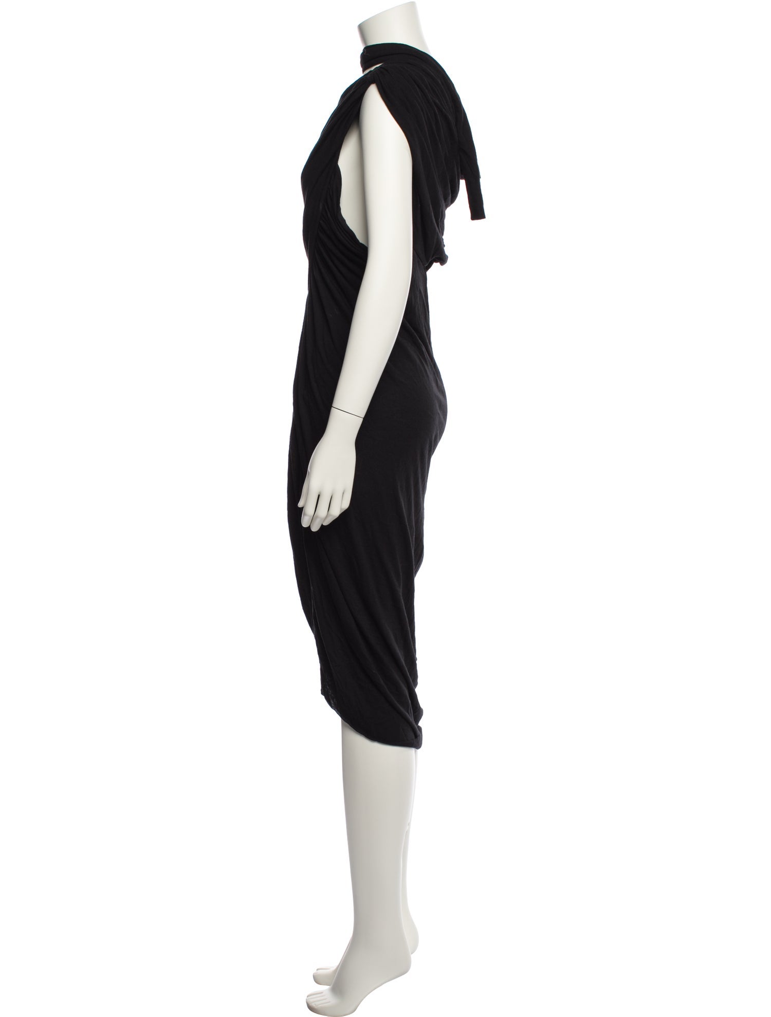 Rick Owens Lilies One-Shoulder Midi Length Dress