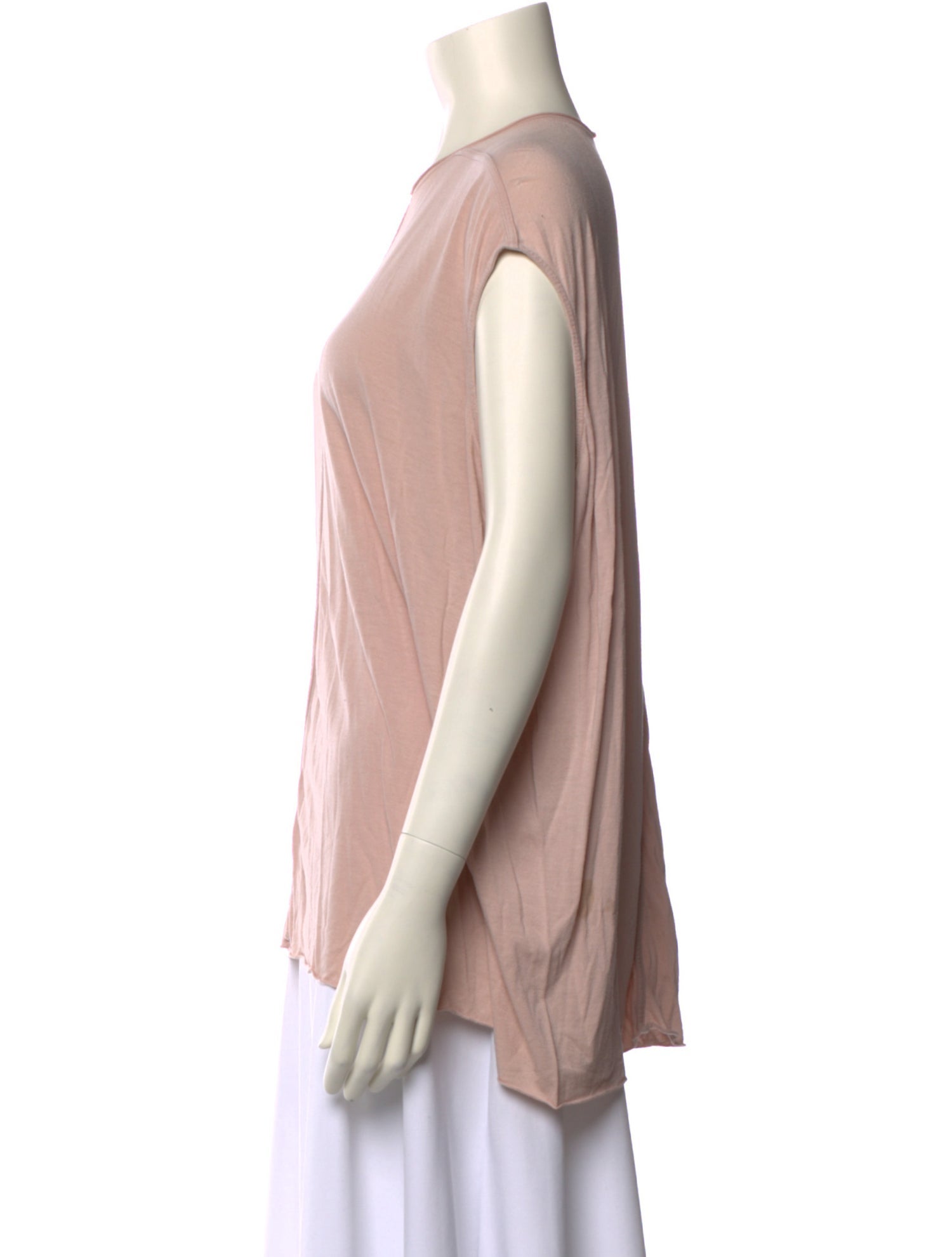 Rick Owens Lilies Crew Neck Short Sleeve Blouse