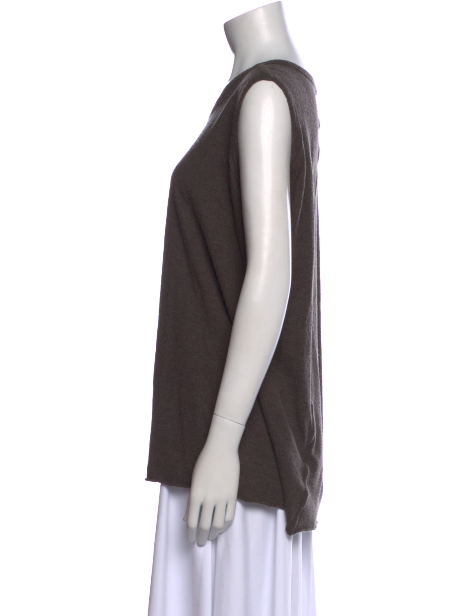 Rick Owens Lilies Scoop Neck Sleeveless Top