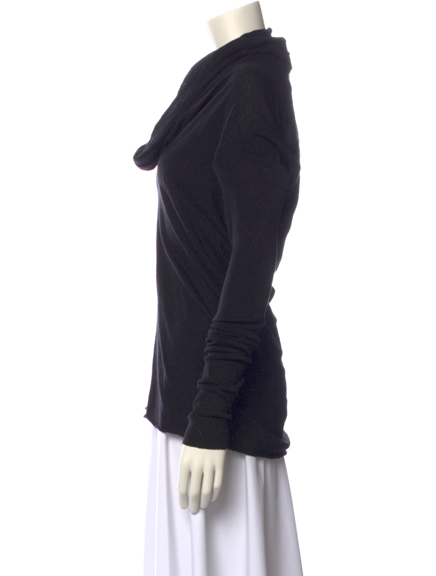 Rick Owens Lilies Cowl Neck Long Sleeve Top