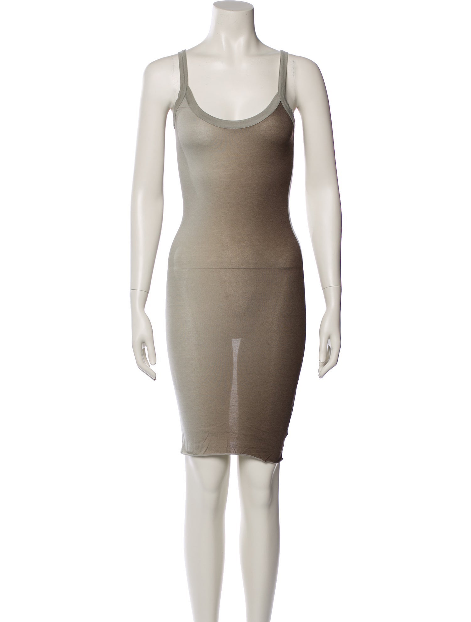 Rick Owens Lilies Scoop Neck Knee-Length Dress