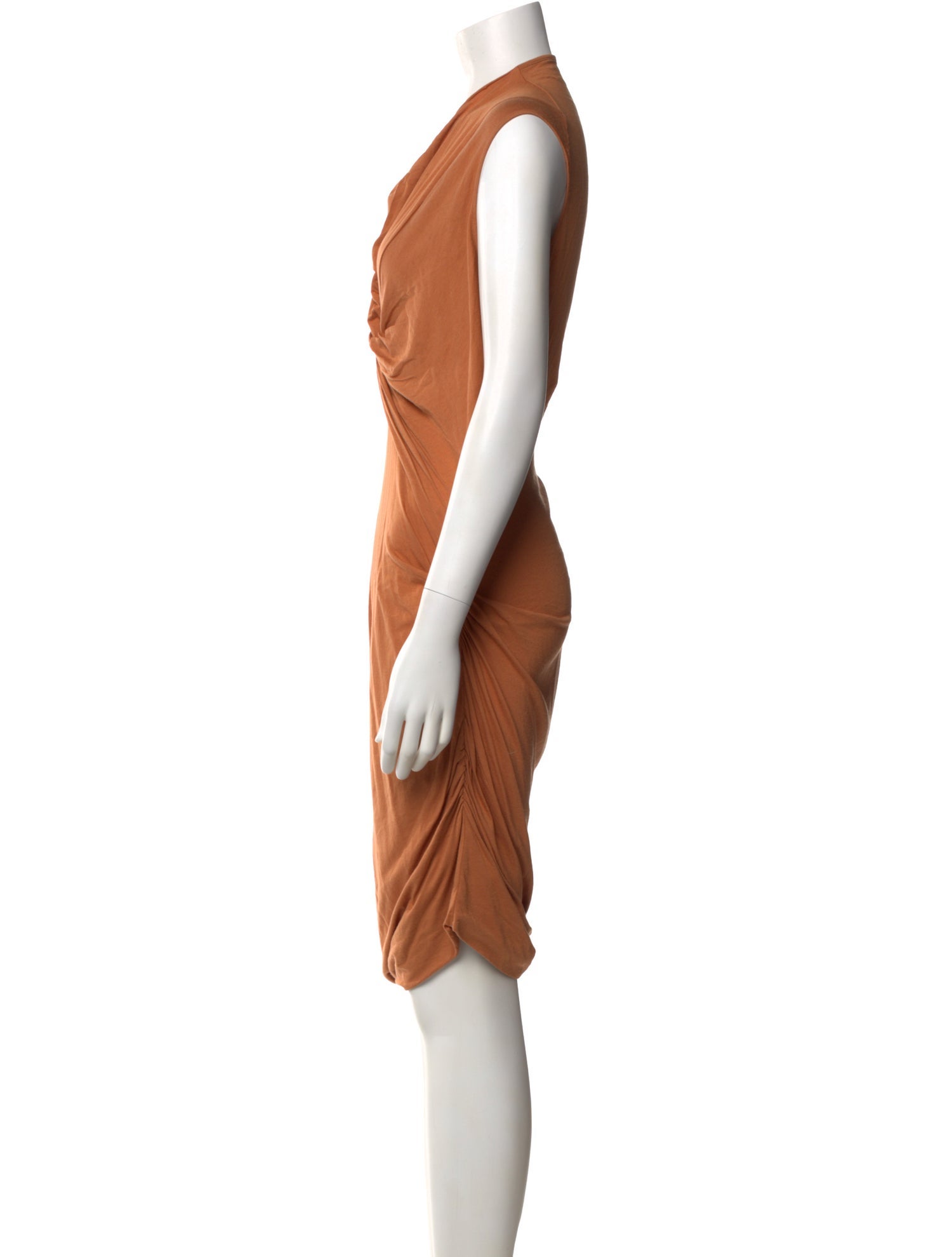 Rick Owens Lilies Cowl Neck Knee-Length Dress