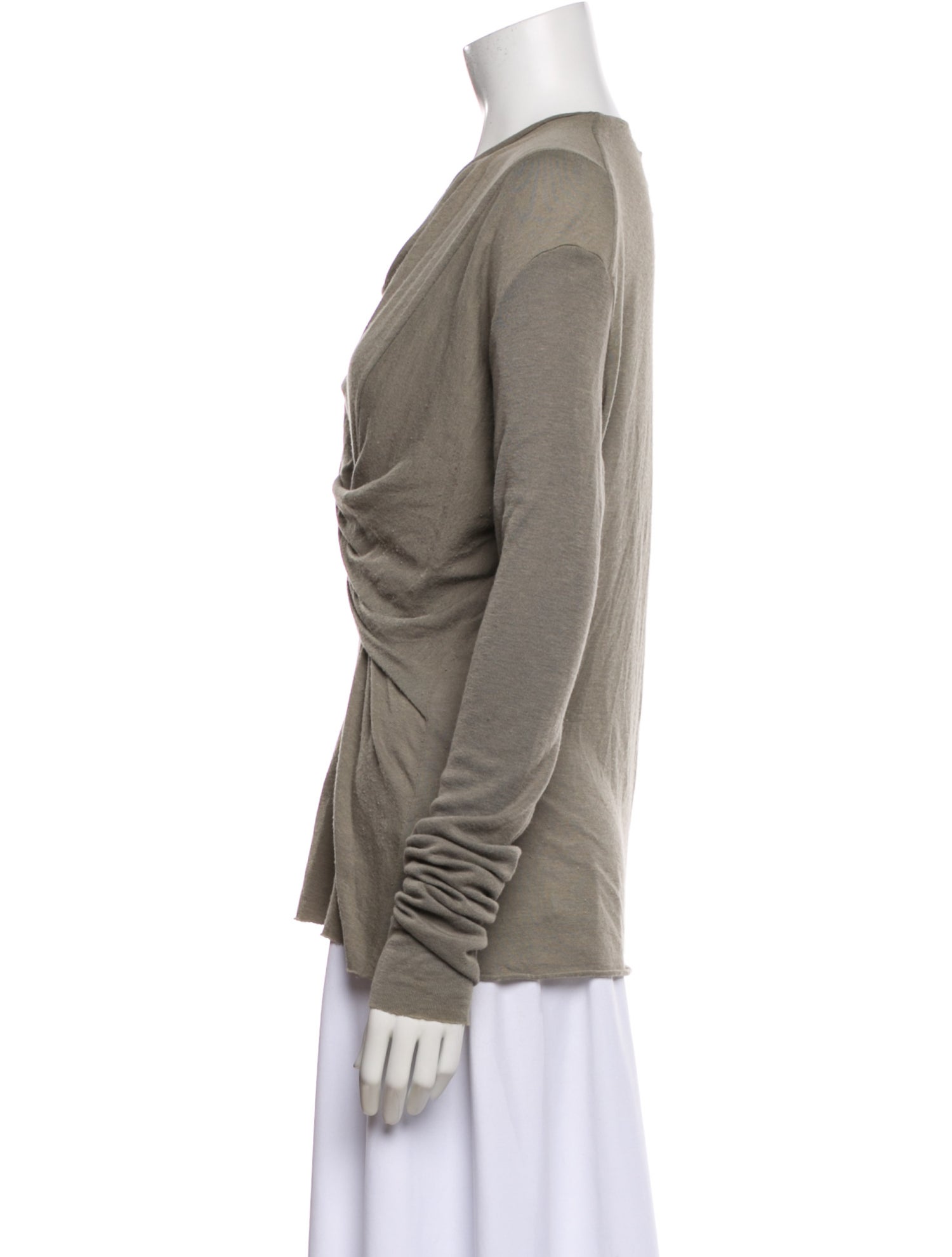 Rick Owens Lilies Cowl Neck Long Sleeve Top