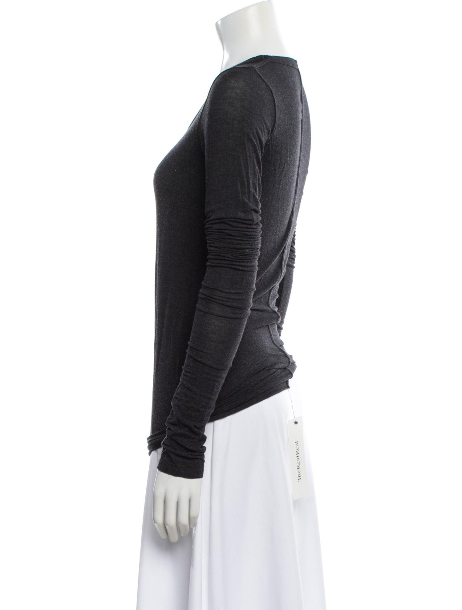 Rick Owens Lilies Crew Neck Long Sleeve T-Shirt